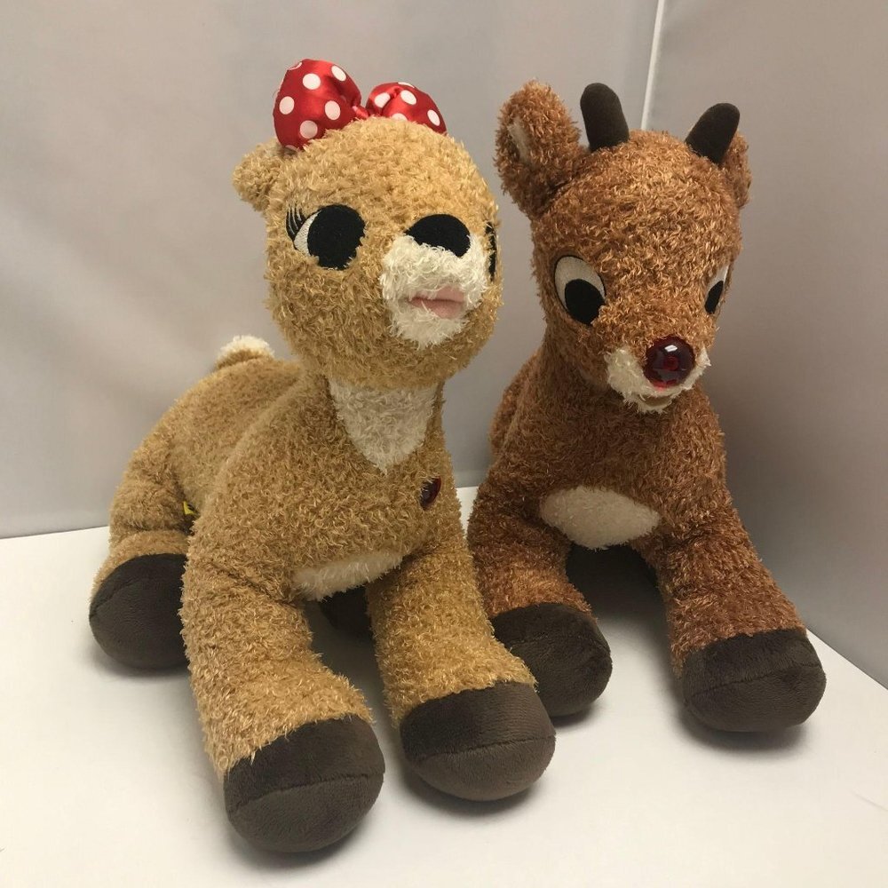 Lot of 2 Build A Bear Rudolph Clarice Reindeer